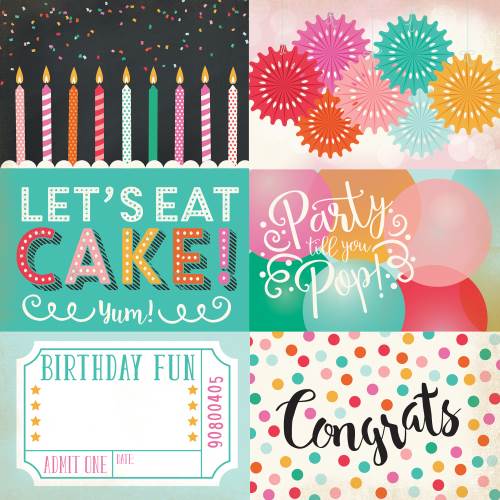 Party Time 4X6 Journaling Cards