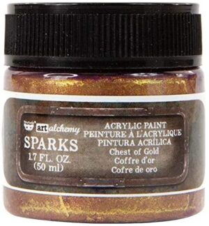 Prima Finnabair Sparks Acrylic Paint Chest of Gold