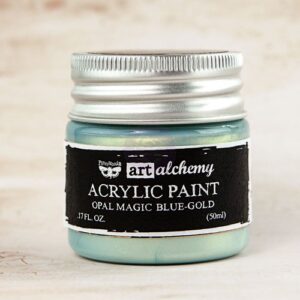 Opal Magic Blue Gold Acrylic Paint